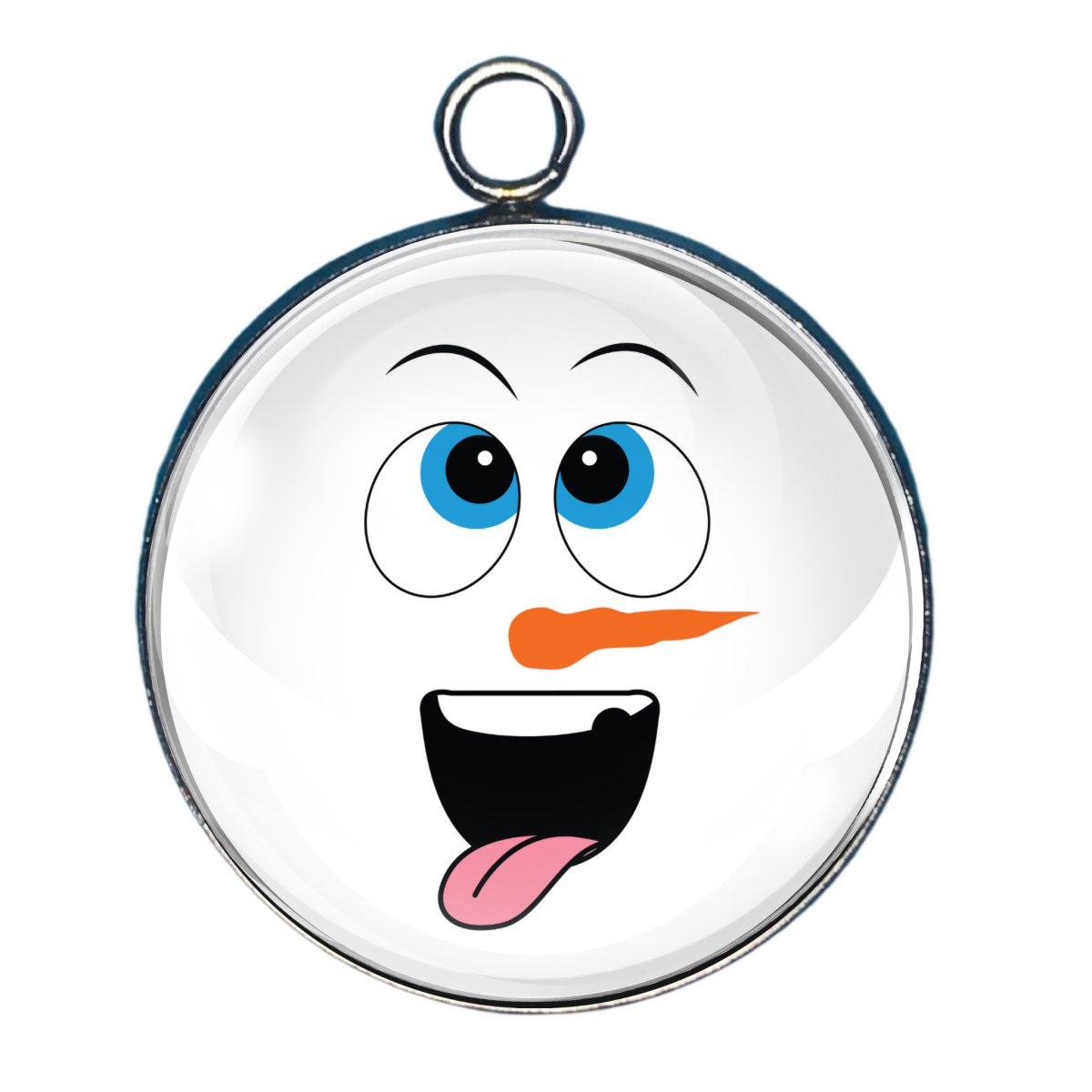 Charm of a silly snowman face