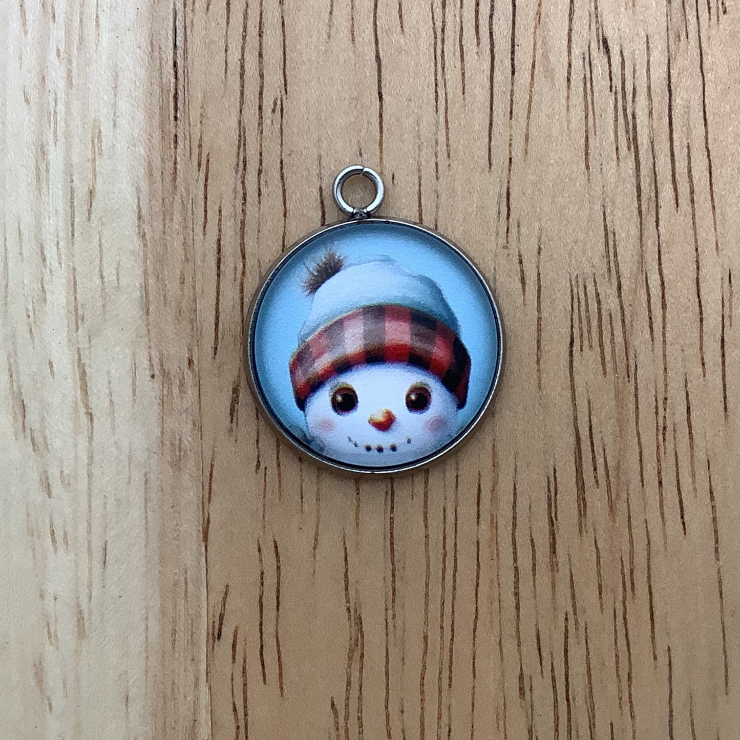 Santa, Snowmen and Reindeer Glass Cabochon Charms