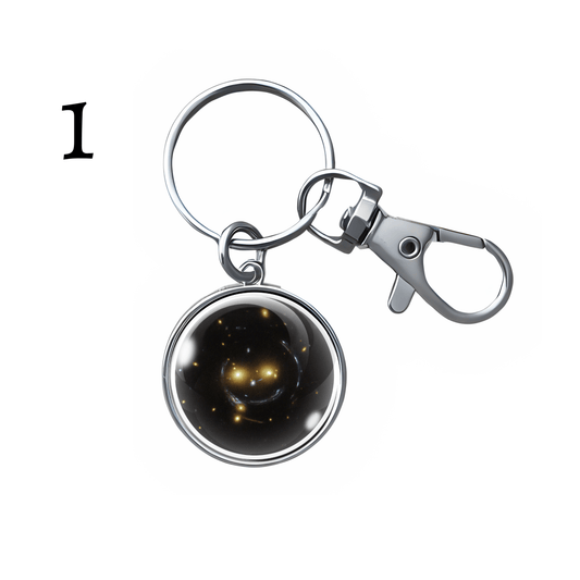 Smiley Face Galaxy Keychain