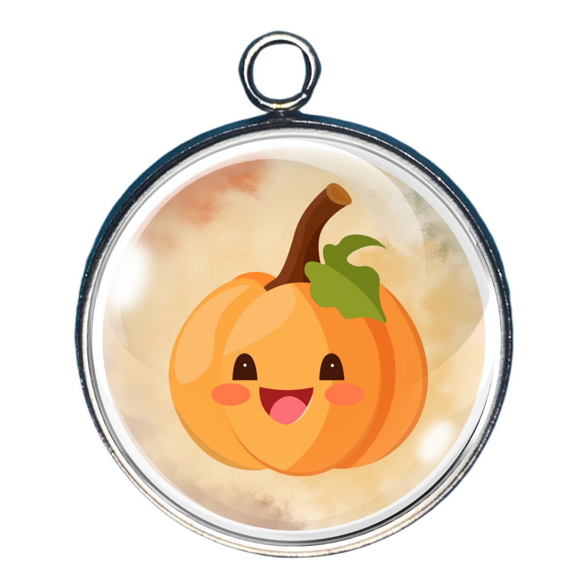 Charm of a pumpkin with a smiling face