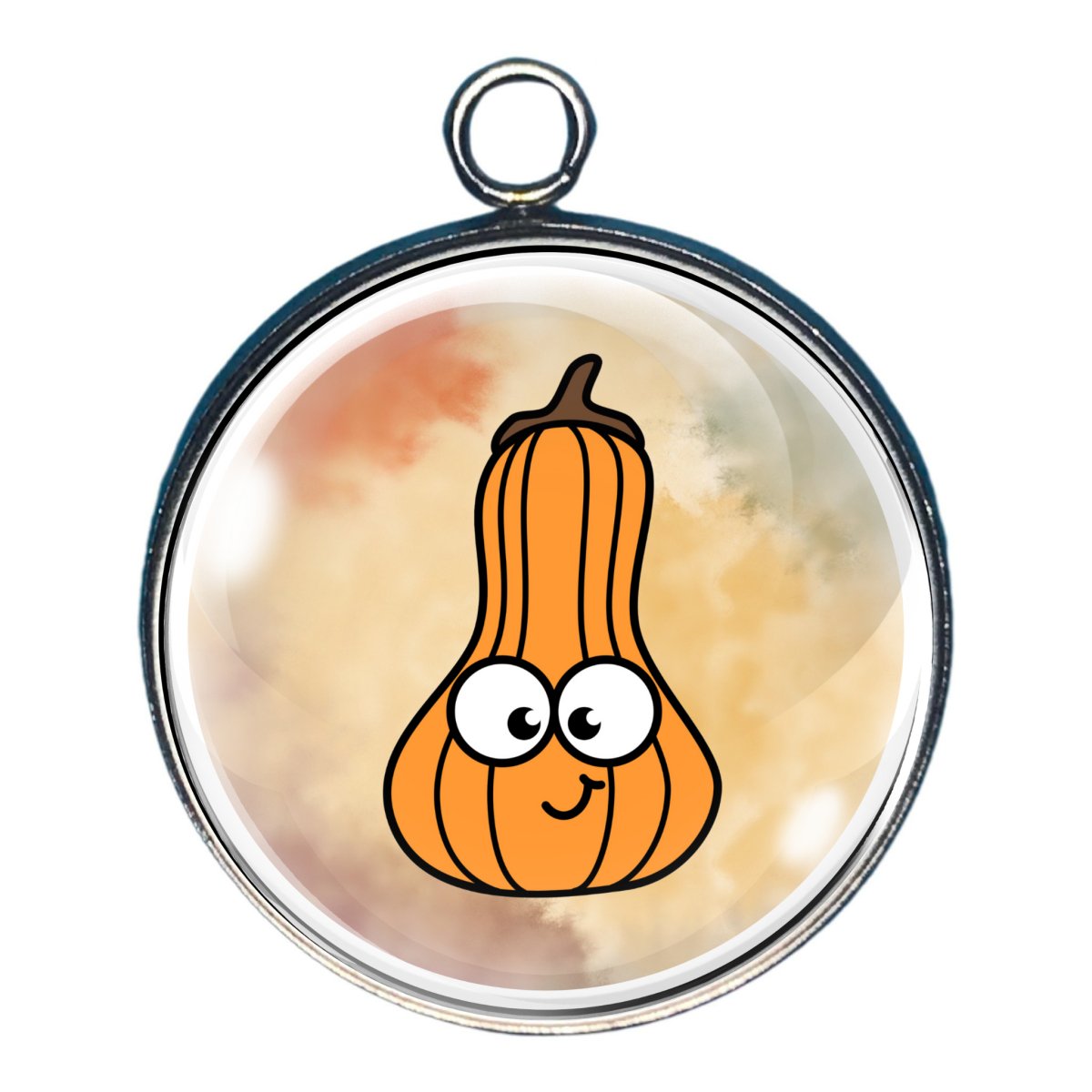 Charm of a gourd with a smiley face