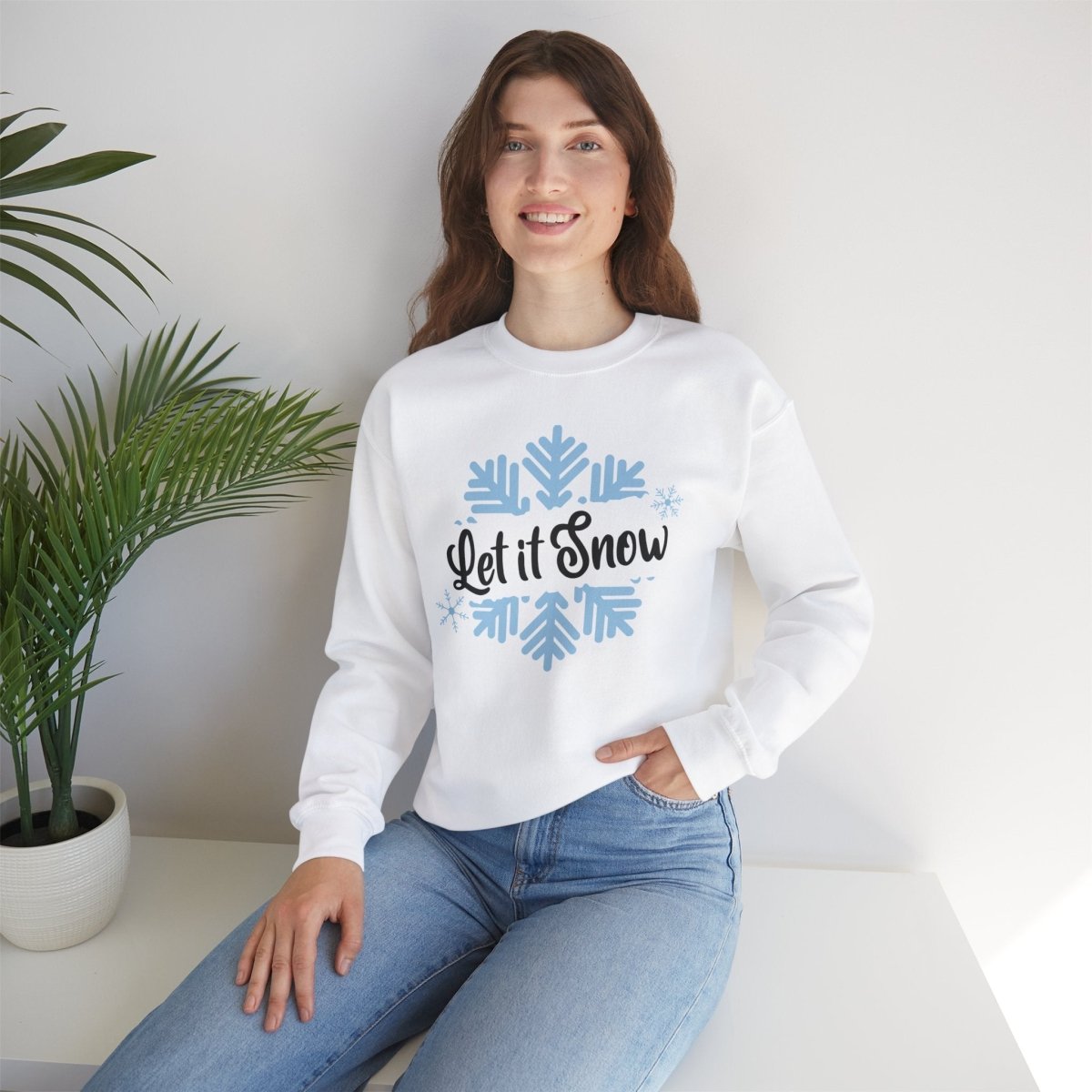 Snowflake Unisex Sweatshirt - Let it snow Design