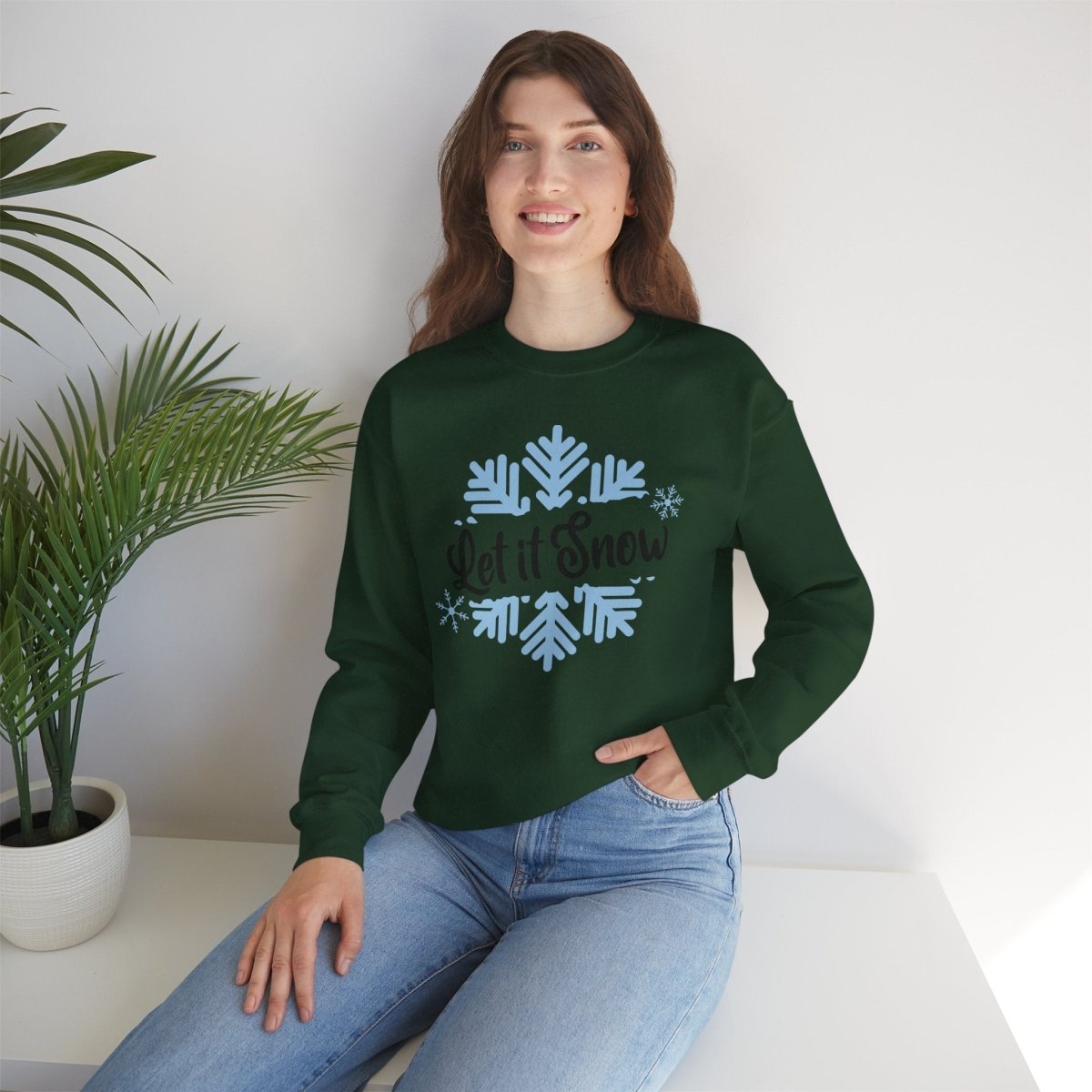 Snowflake Unisex Sweatshirt - Let it snow Design