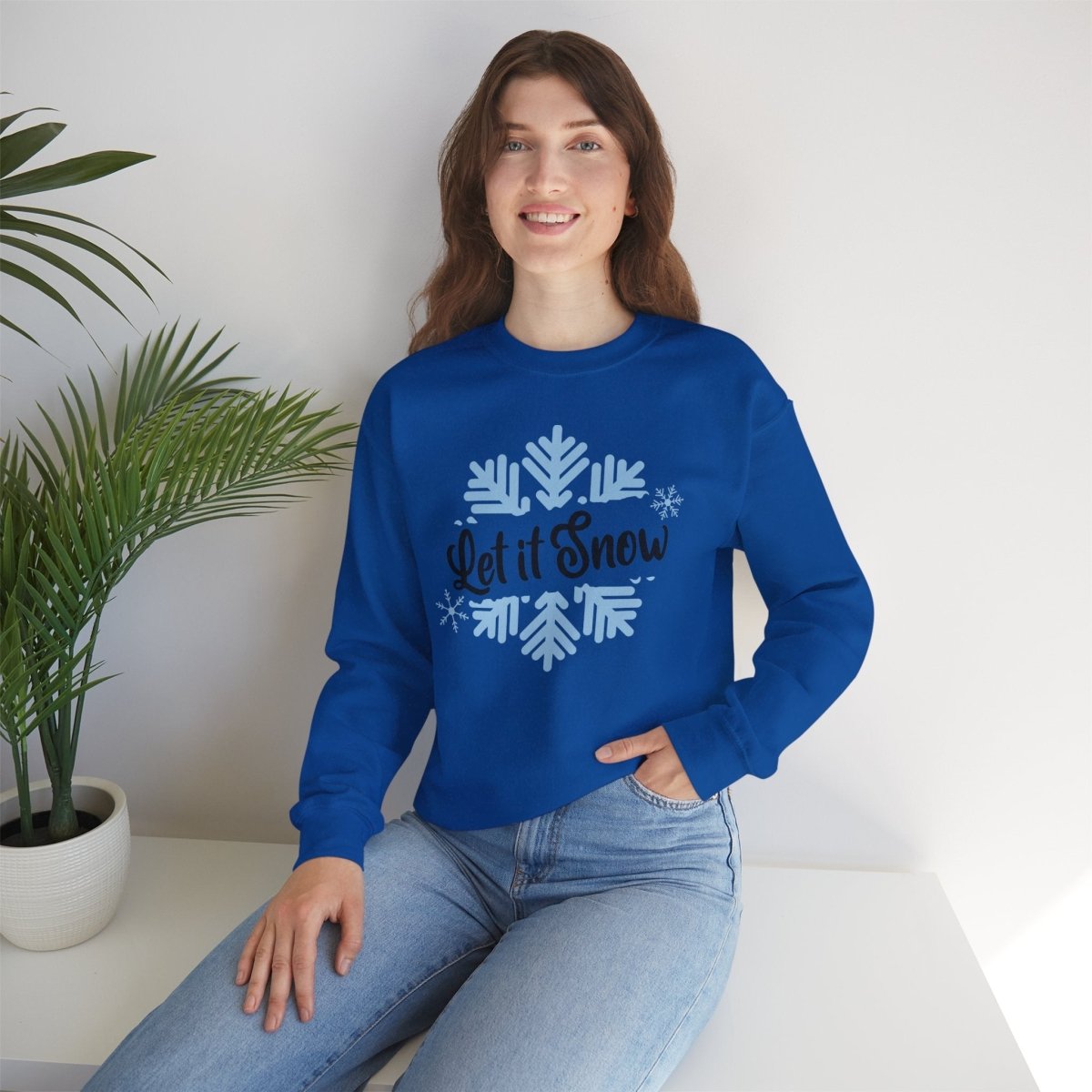 Snowflake Unisex Sweatshirt - Let it snow Design