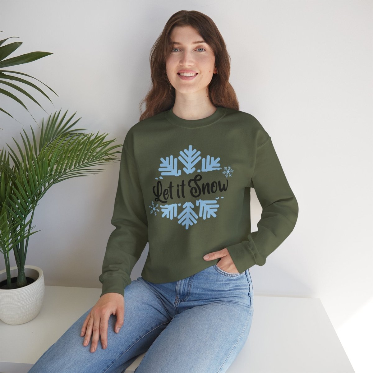 Snowflake Unisex Sweatshirt - Let it snow Design