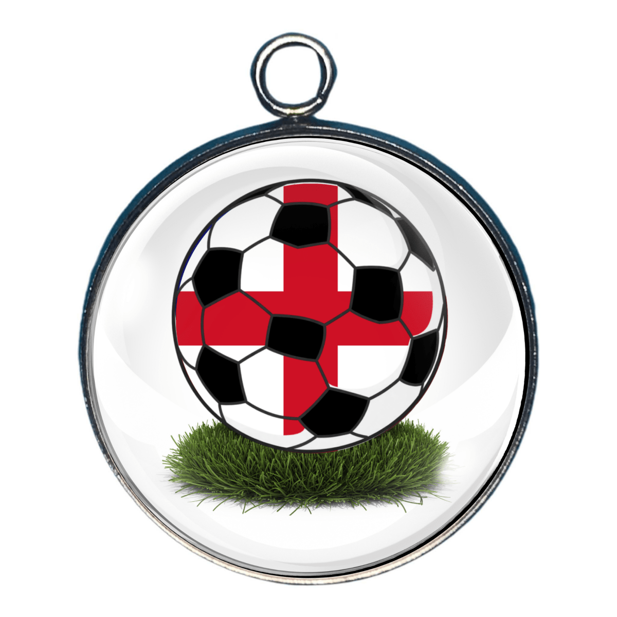 England soccer ball flag charm featuring the red St. George's Cross.