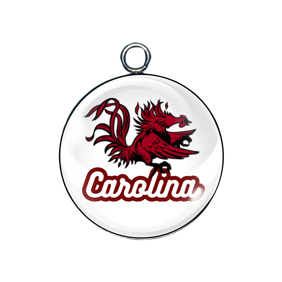 South Carolina Gamecocks Glass Cabochon Charms