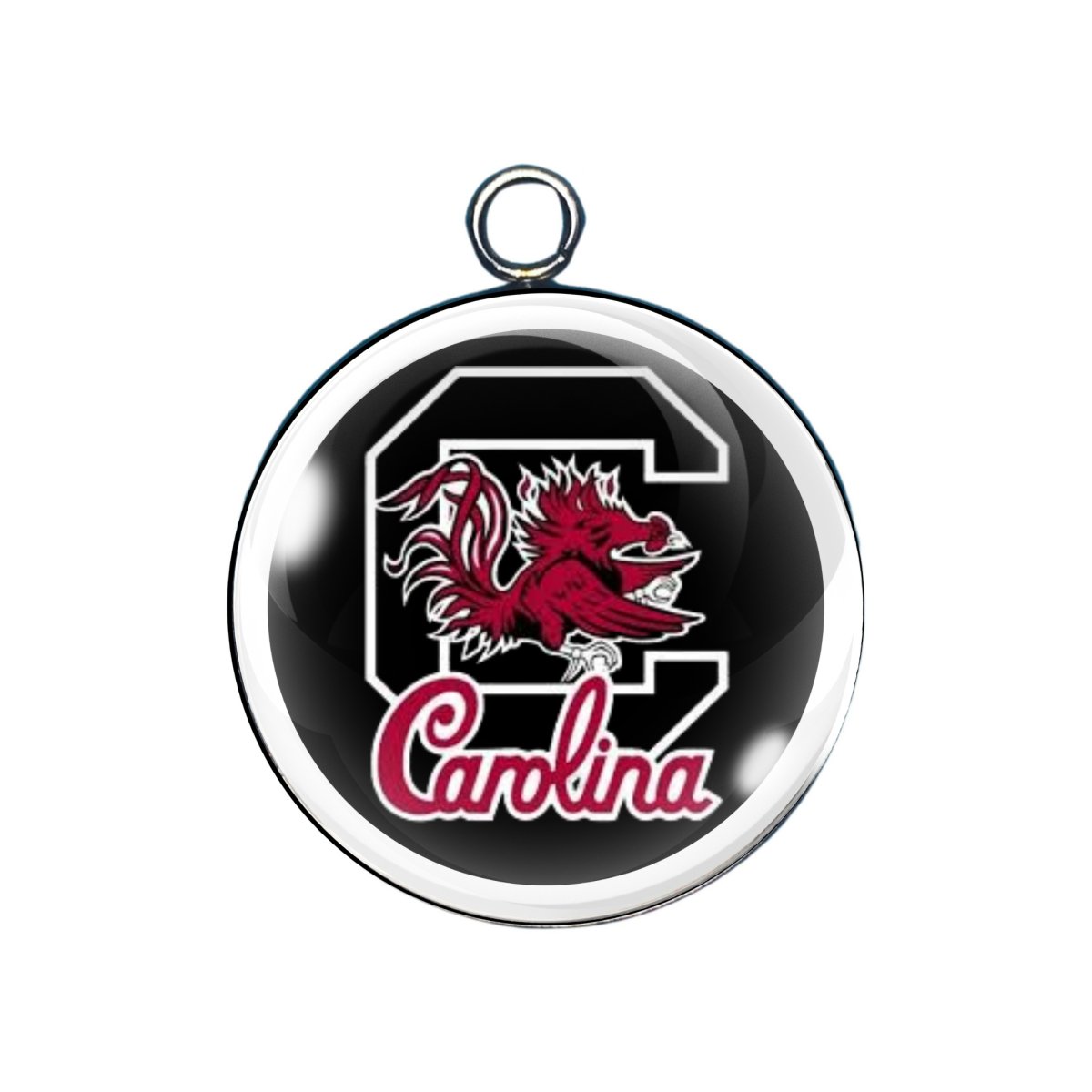 South Carolina Gamecocks Glass Cabochon Charms