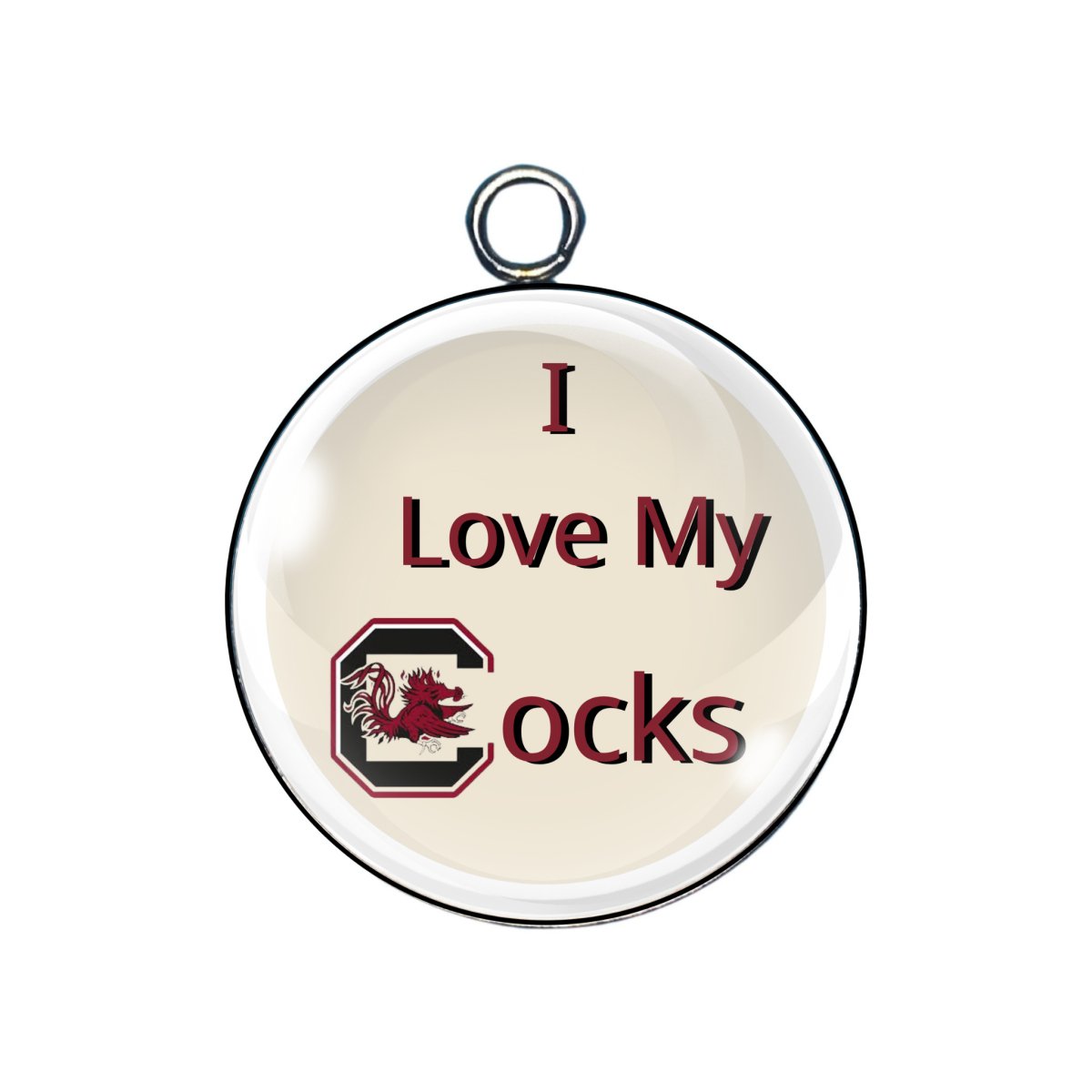 South Carolina Gamecocks Glass Cabochon Charms