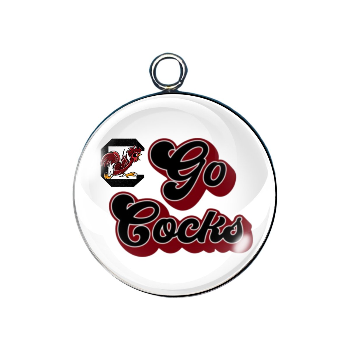 South Carolina Gamecocks Glass Cabochon Charms