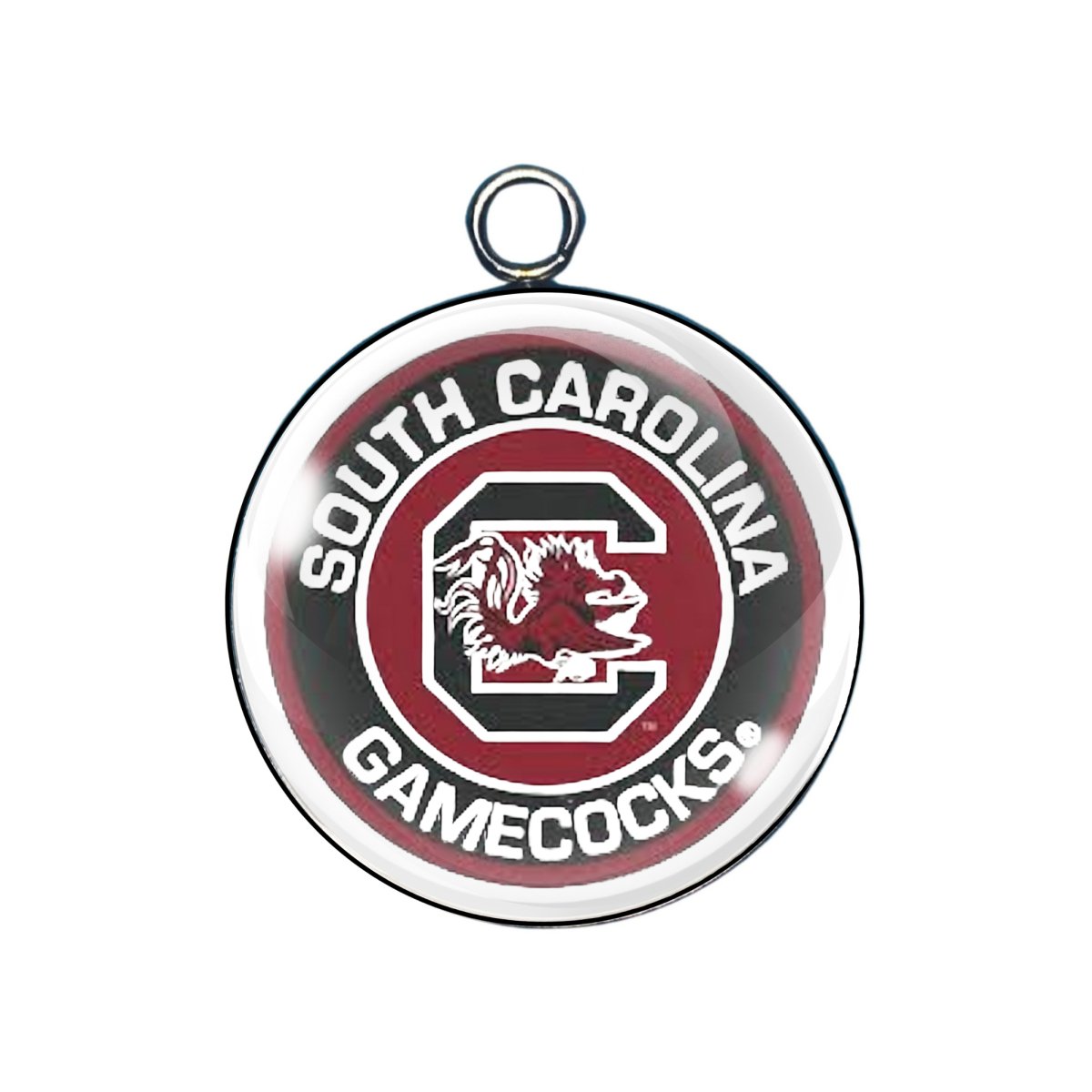 gamecocks glass cabochon charm