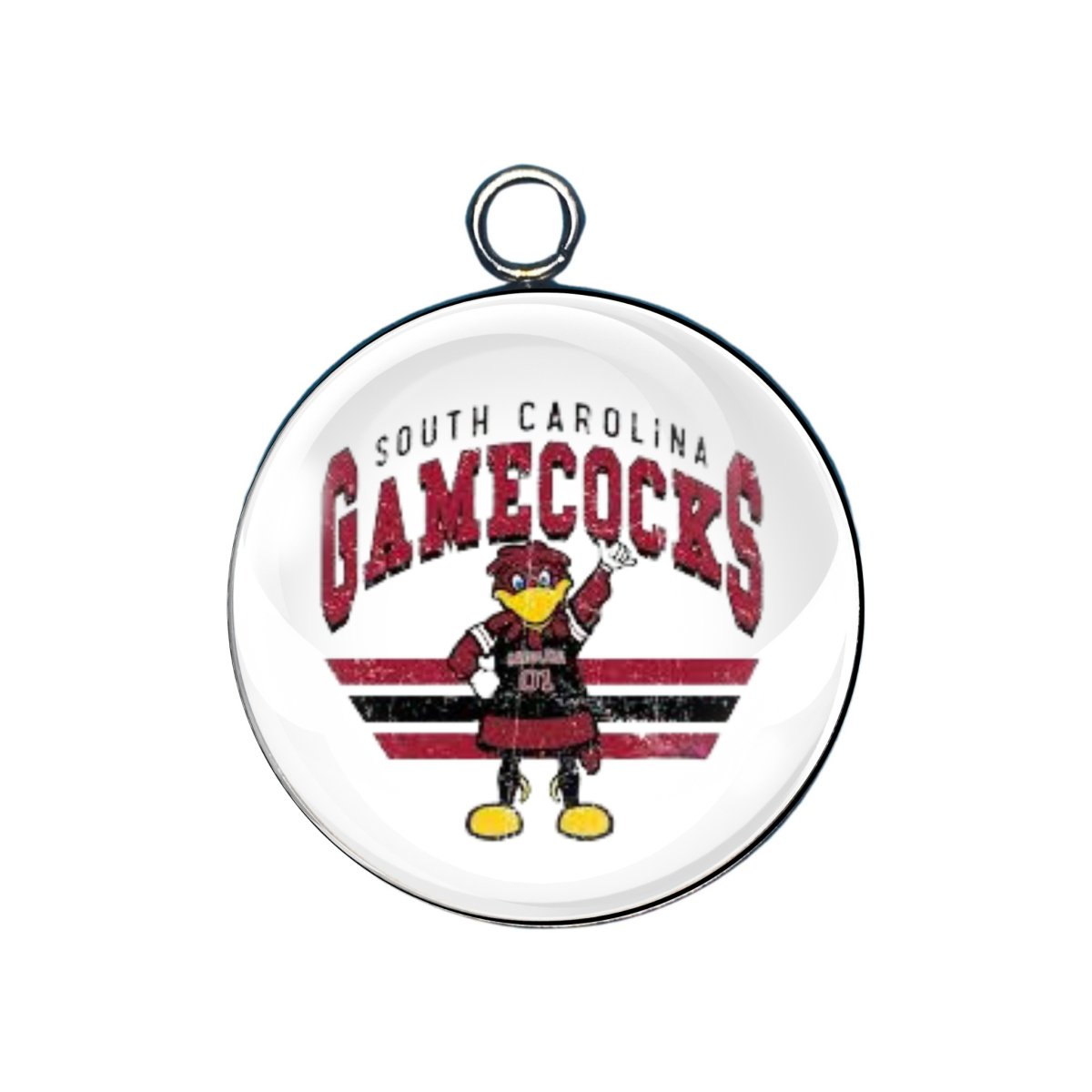 South Carolina Gamecocks Glass Cabochon Charms