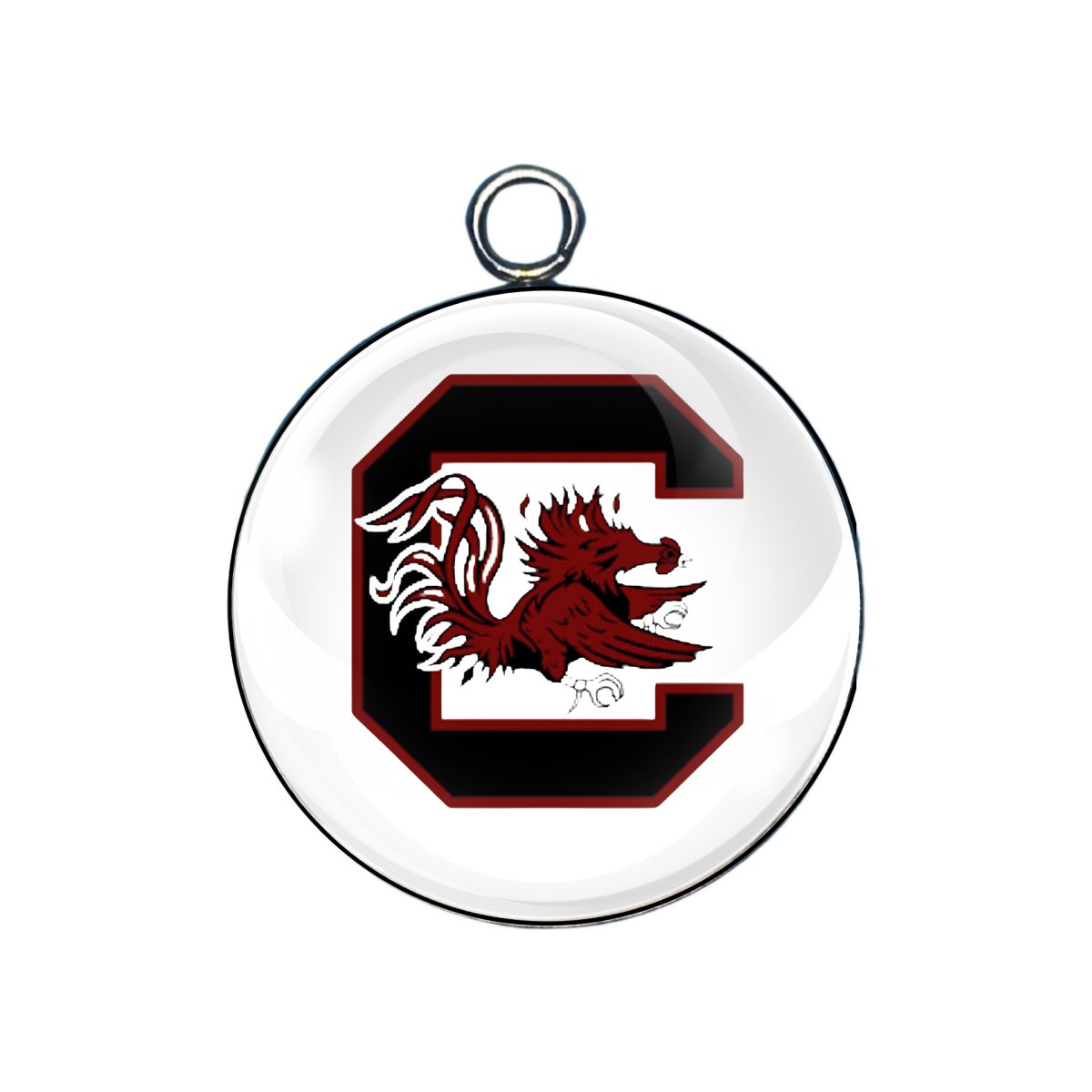 South Carolina Gamecocks Glass Cabochon Charms