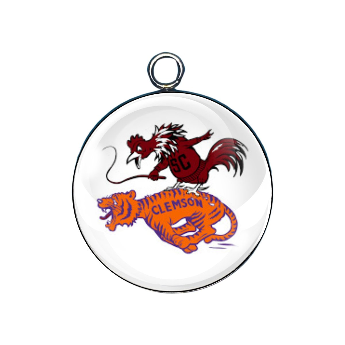 gamecocks glass cabochon charm