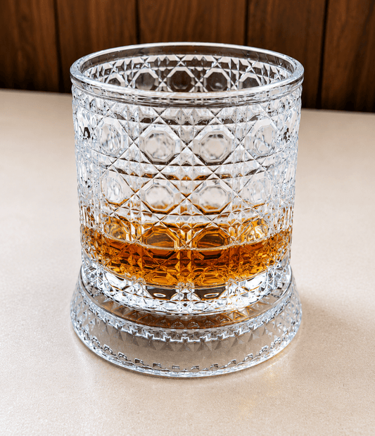 Spinning Whiskey Glass Rotating Crystal Bourbon Scotch Tumbler 10-12 oz Gift