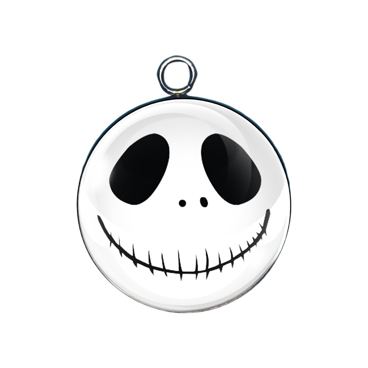 Spooky face glass cabochon charm