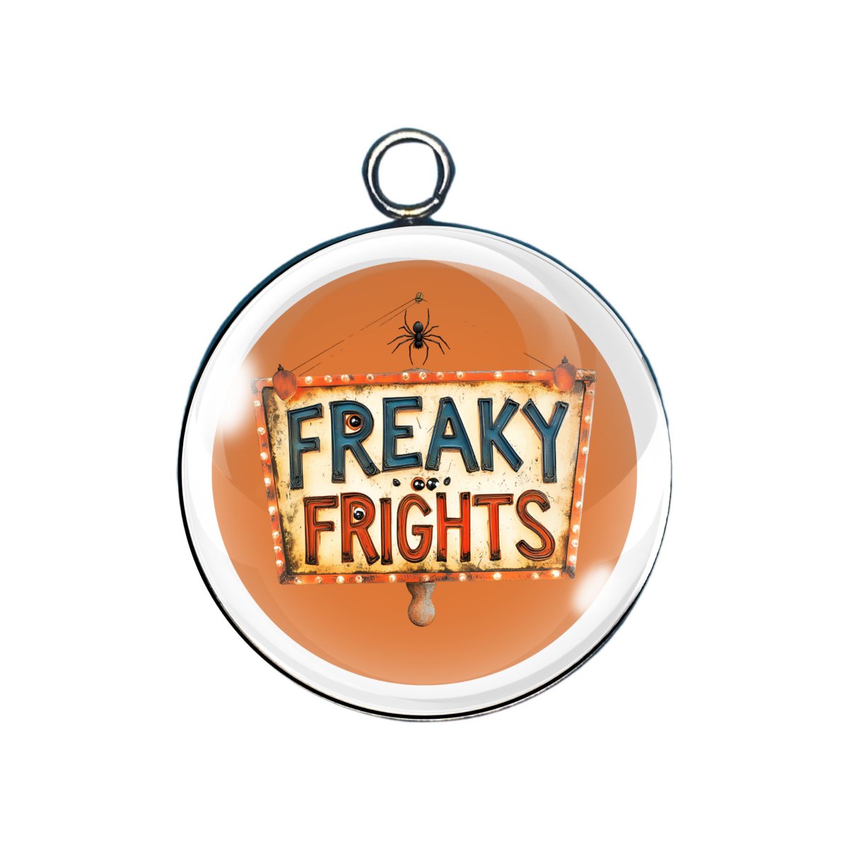 spooky sign glass cabochon charm