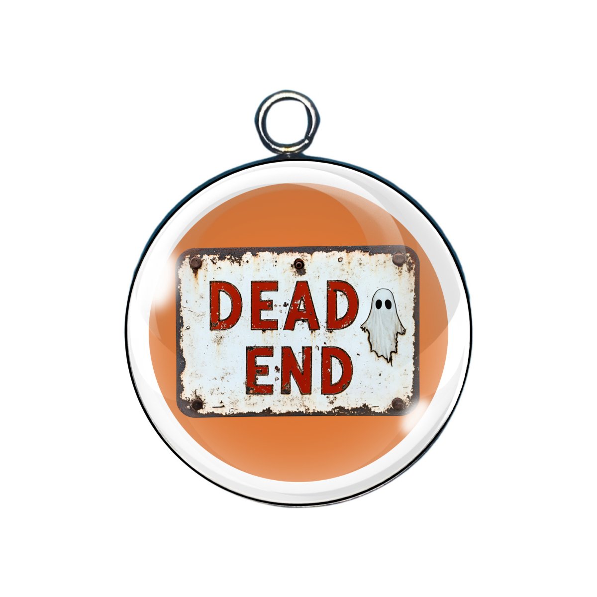 spooky sign glass cabochon charm