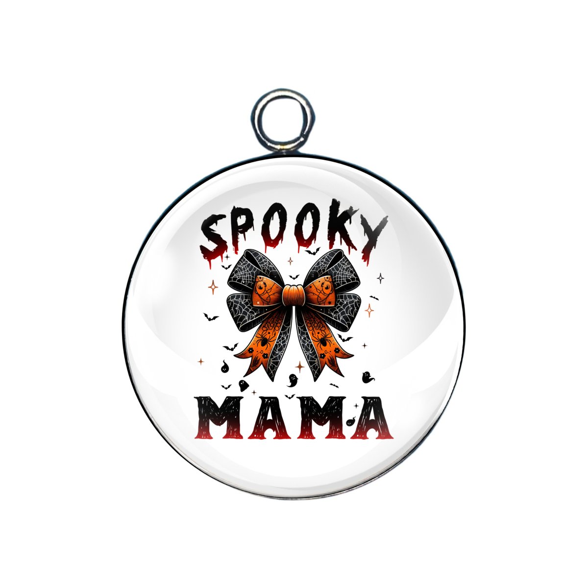 spooky witch glass cabochon charm