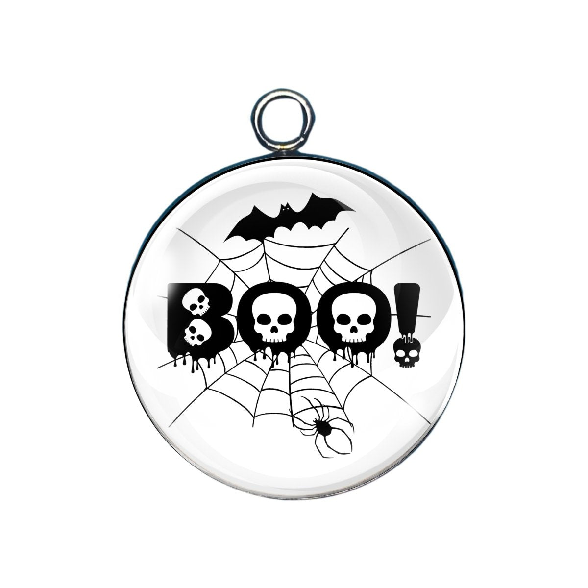 spooky witch glass cabochon charm