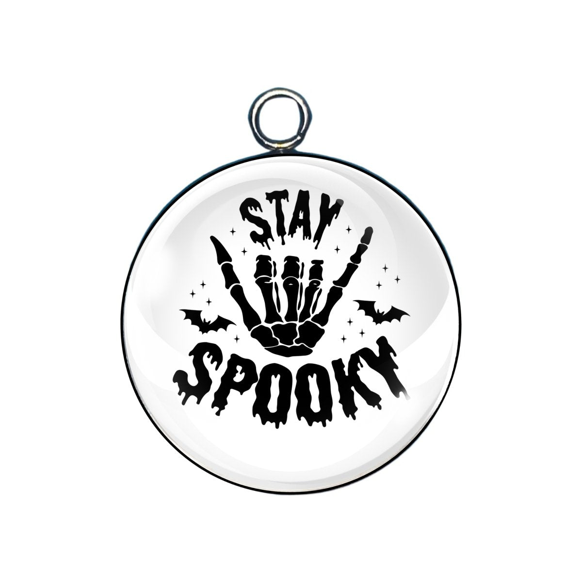 spooky witch glass cabochon charm