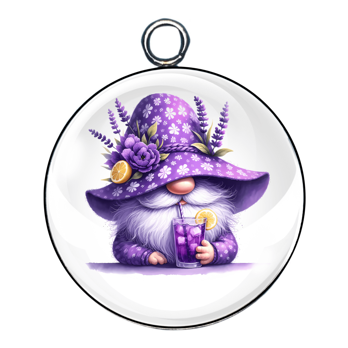 Spring Lavender Gnome Charms