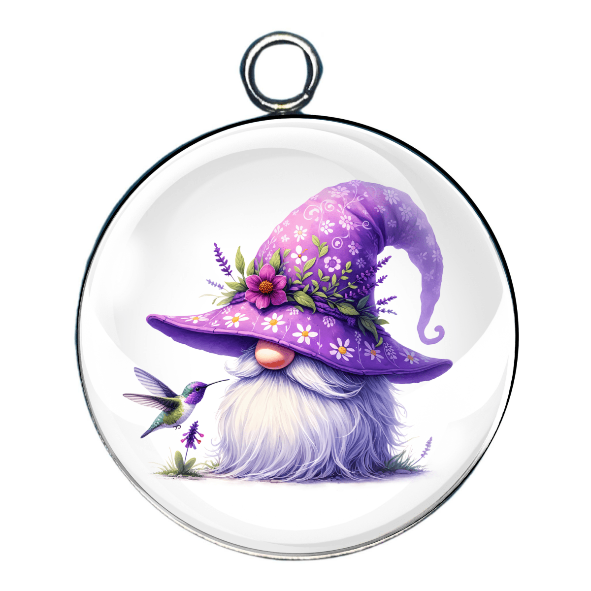 Spring Lavender Gnome Charms