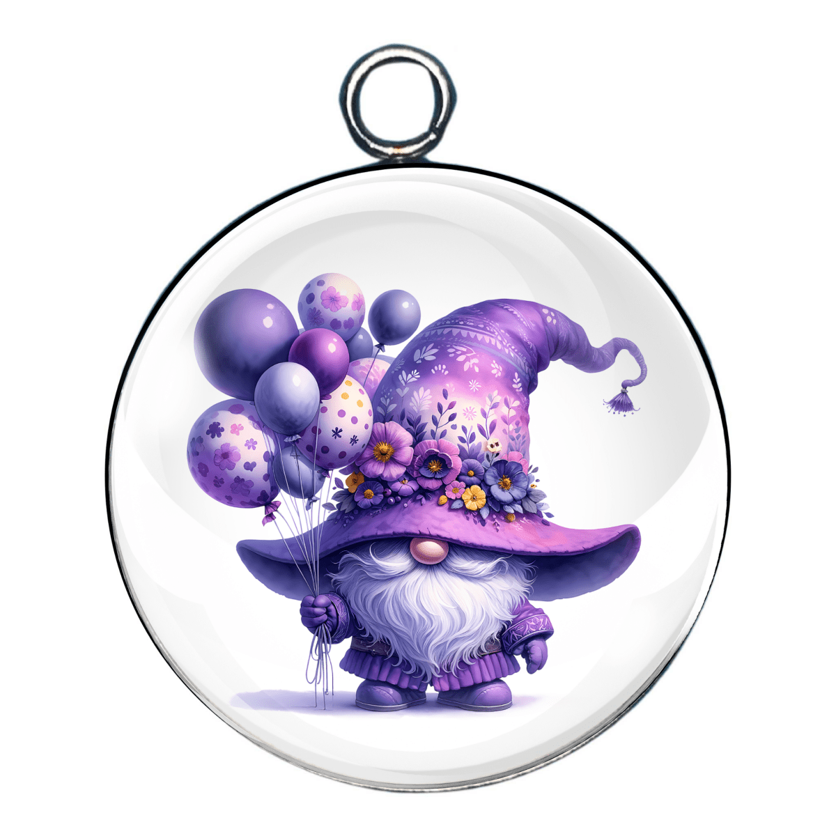 Spring Lavender Gnome Charms