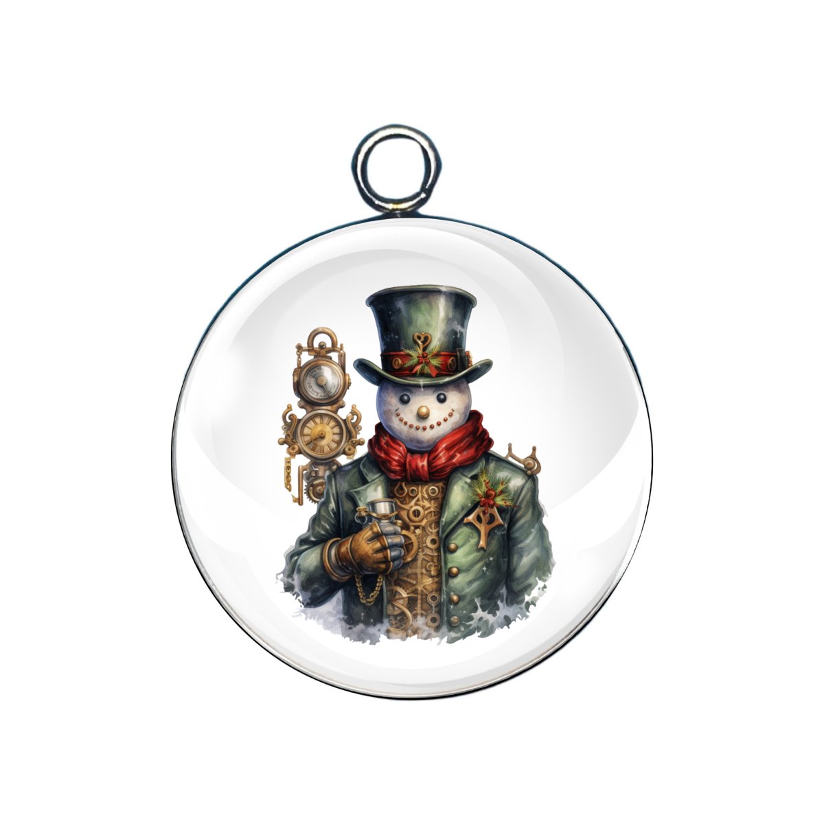 steampunk glass cabochon charm