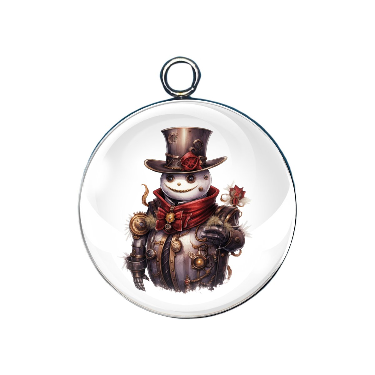 steampunk glass cabochon charm