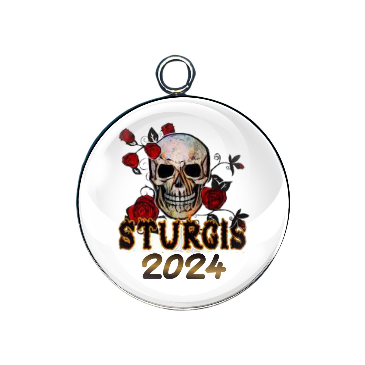 Sturgis rally 2024 glass cabochon charm