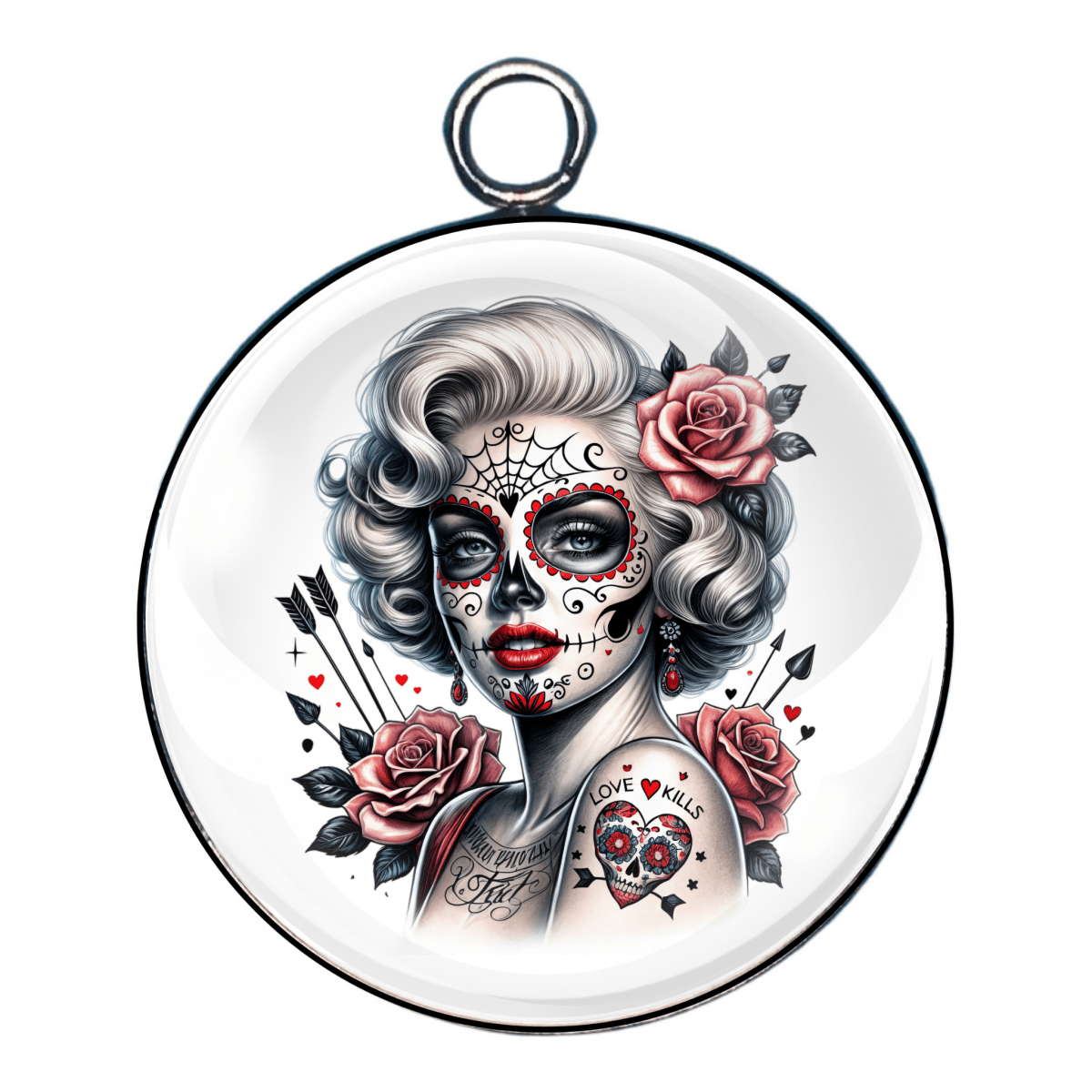 Sugar Skull Girl Charms