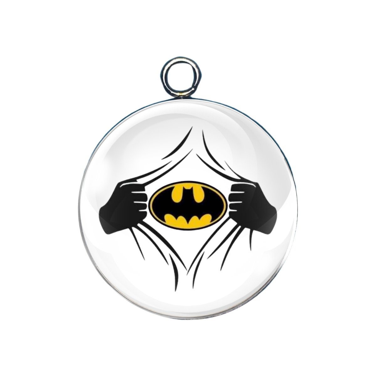  super hero themed glass cabochon charm