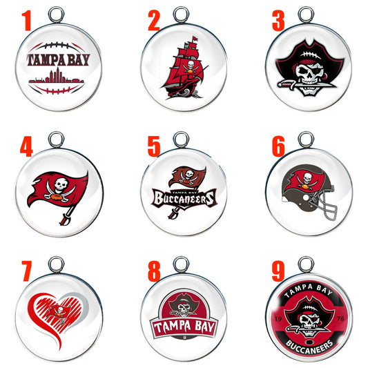 9 tampa bay glass cabochon charms