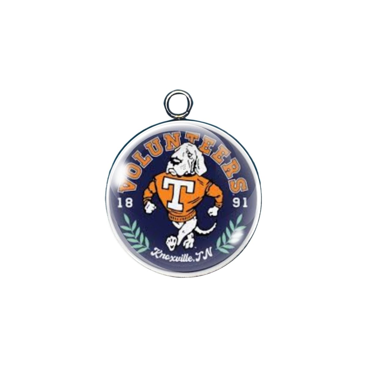 Tennessee Volunteers glass cabochon charm