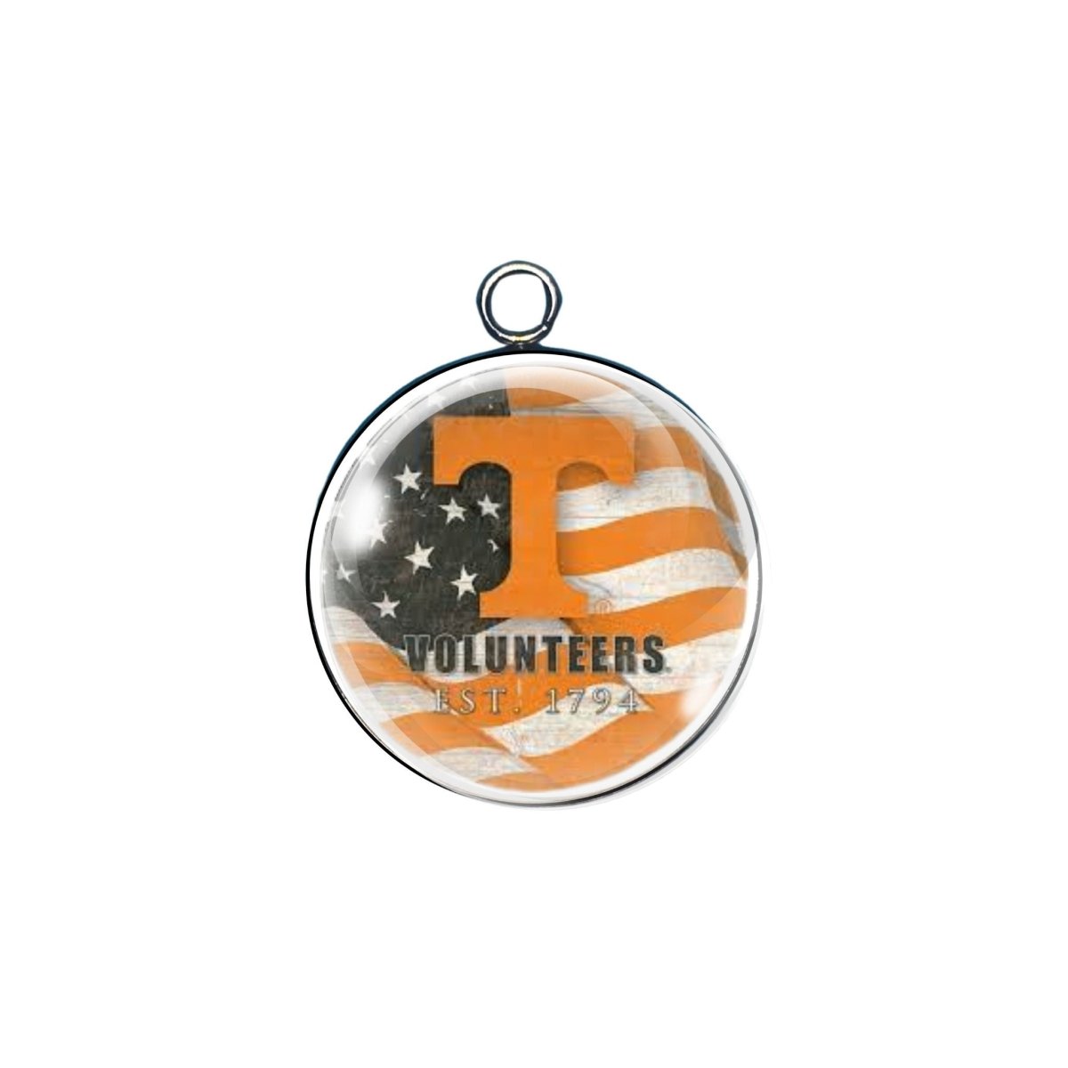 Tennessee Volunteers glass cabochon charm