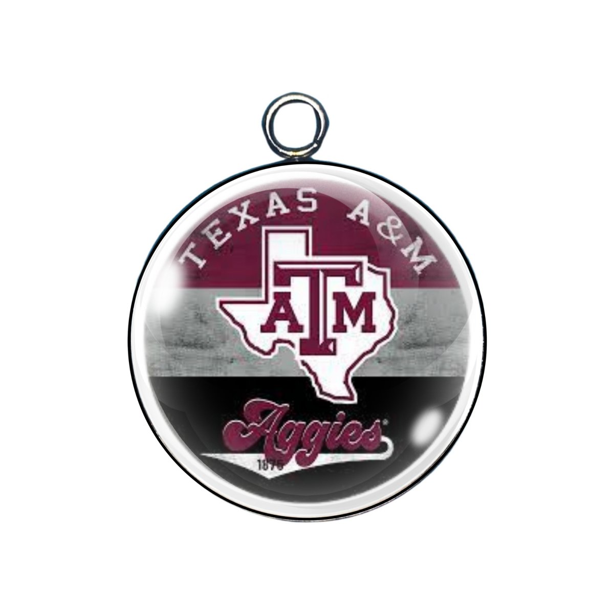  Texas A&M glass cabochon charm