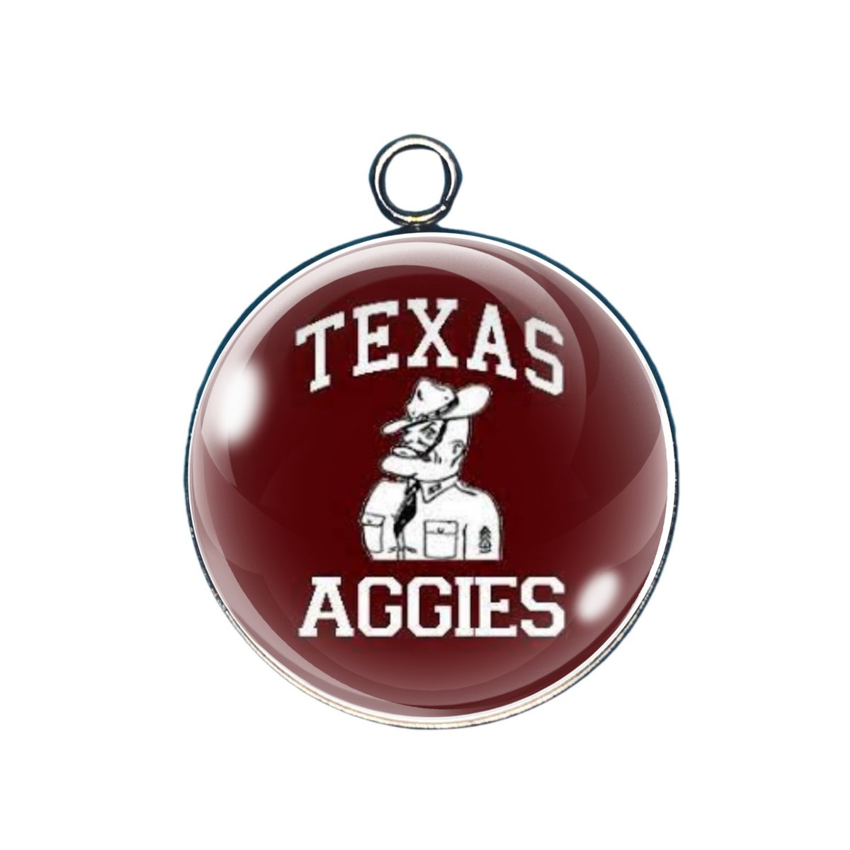  Texas A&M glass cabochon charm