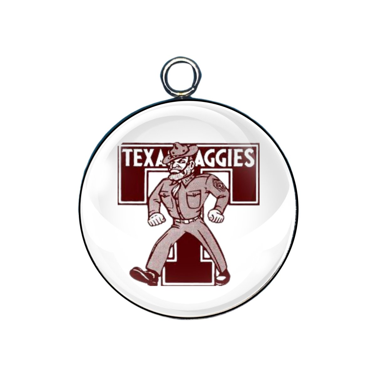  Texas A&M glass cabochon charm