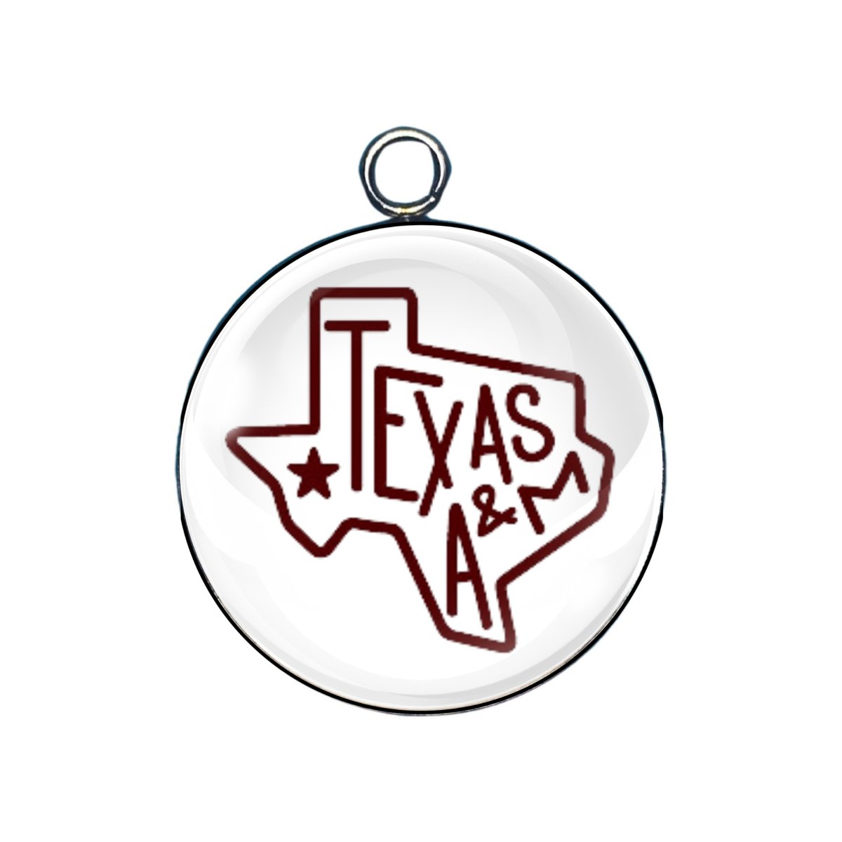  Texas A&M glass cabochon charm