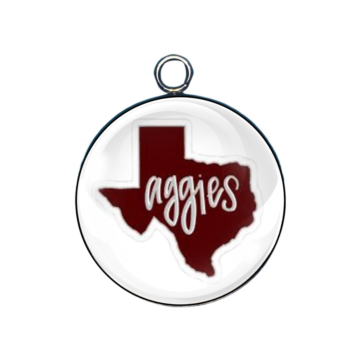  Texas A&M glass cabochon charm