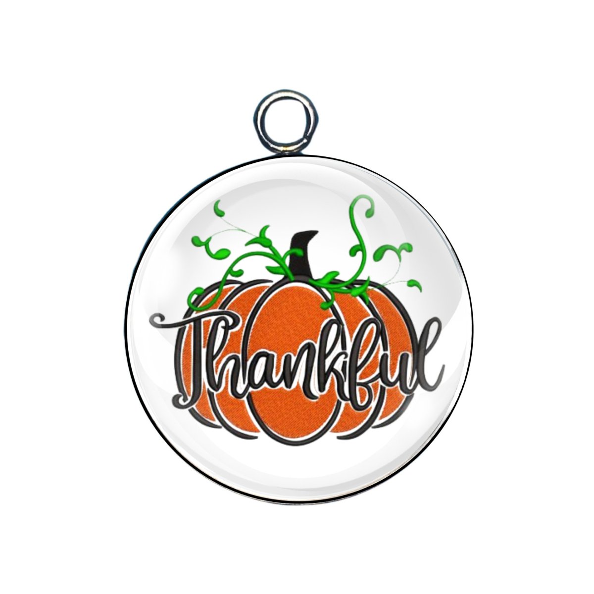 thanksgiving glass cabochon charm