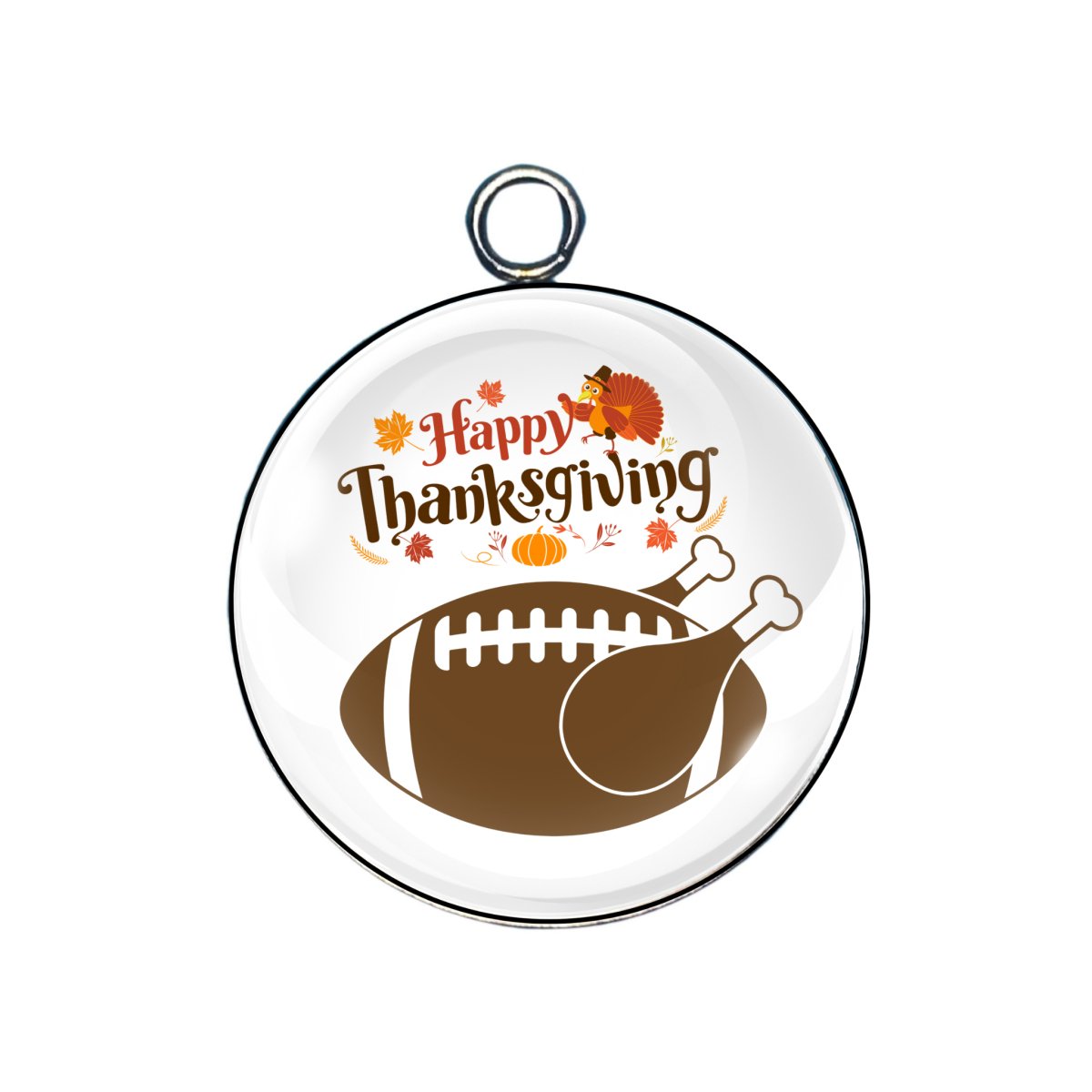 Thanksgiving Glass Cabochon Charms