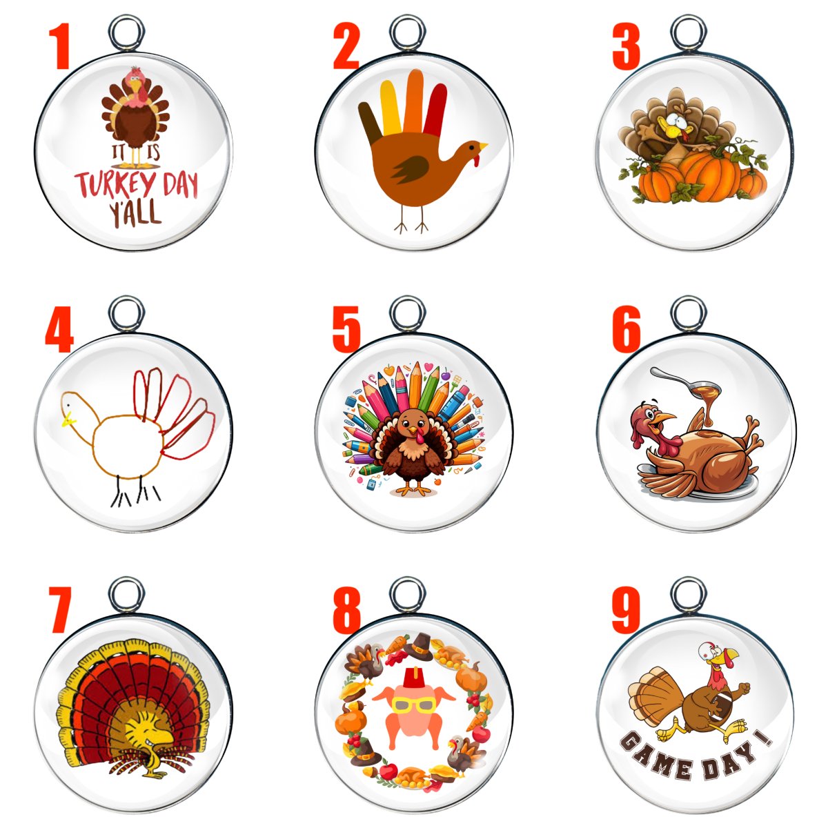 Thanksgiving Turkey Charms