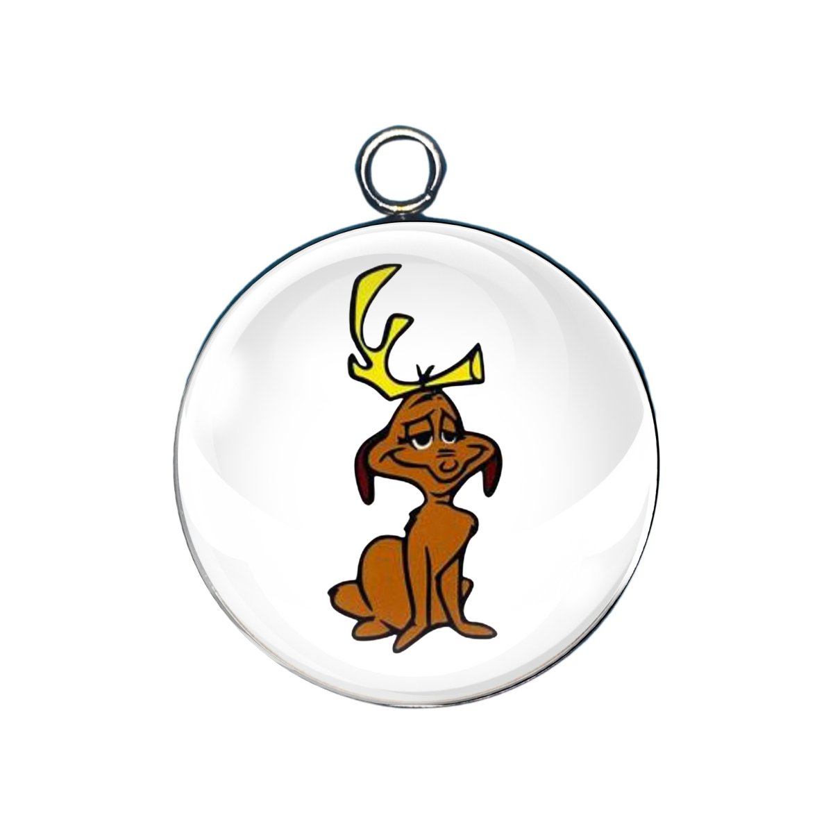 grinch glass cabochon charm