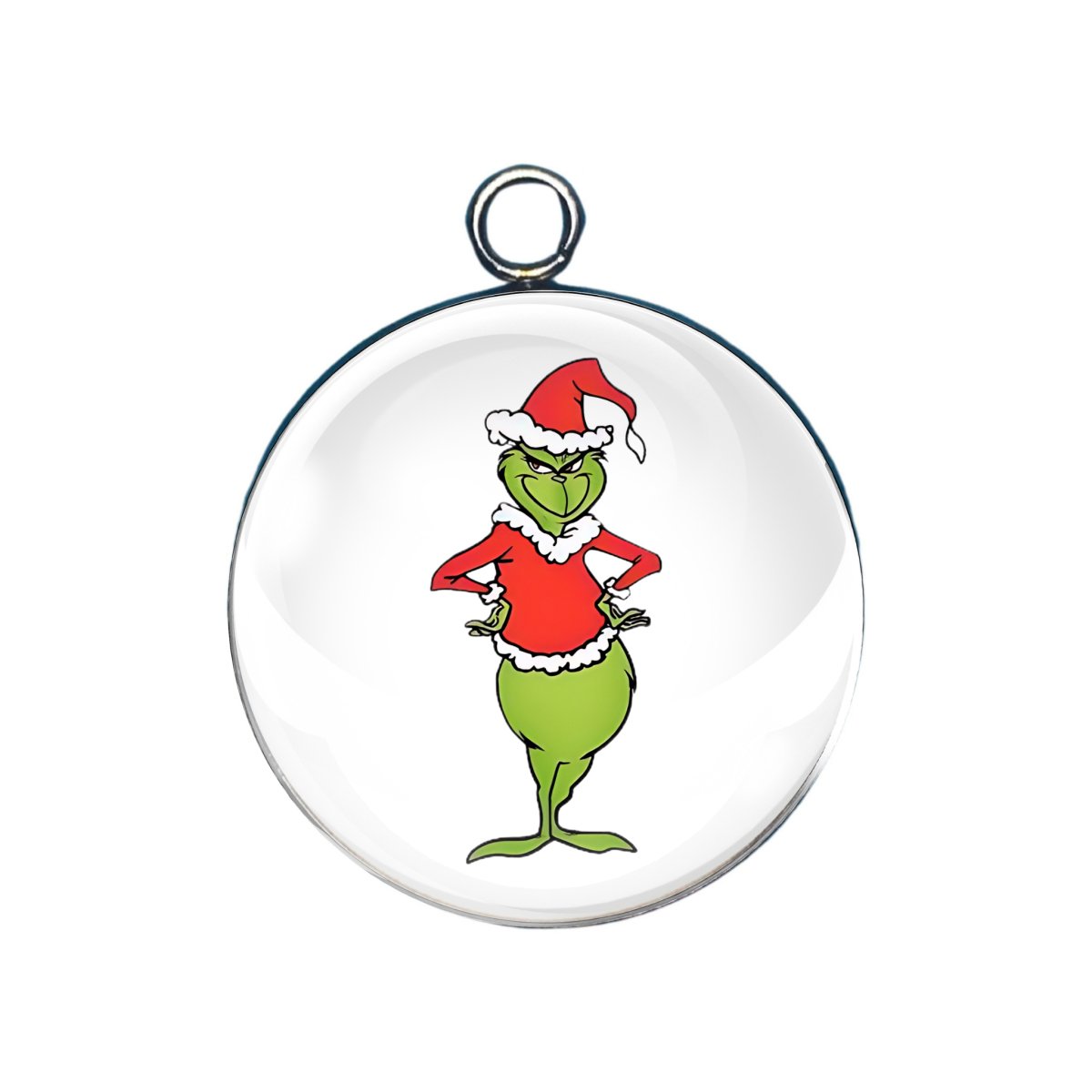 The Grinch Glass Cabochon Charms