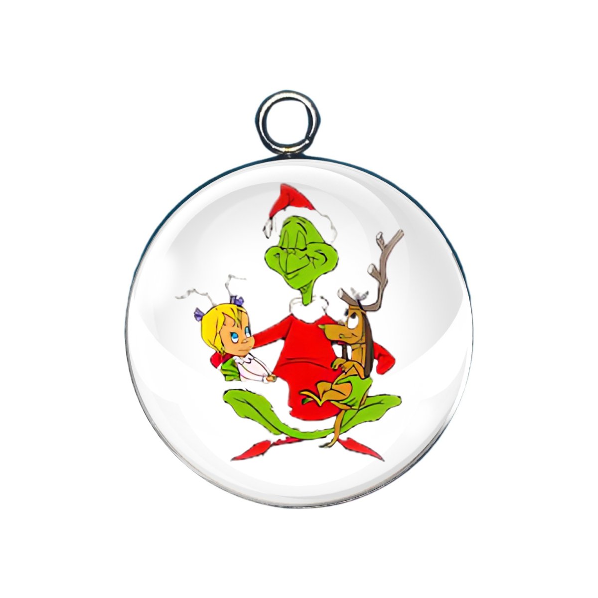 The Grinch Glass Cabochon Charms