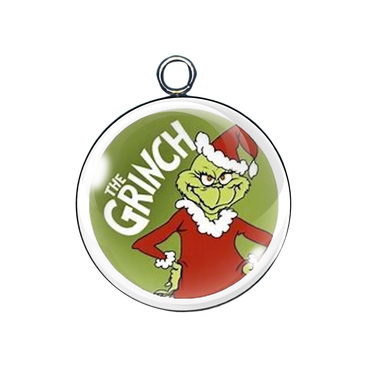 The Grinch Glass Cabochon Charms