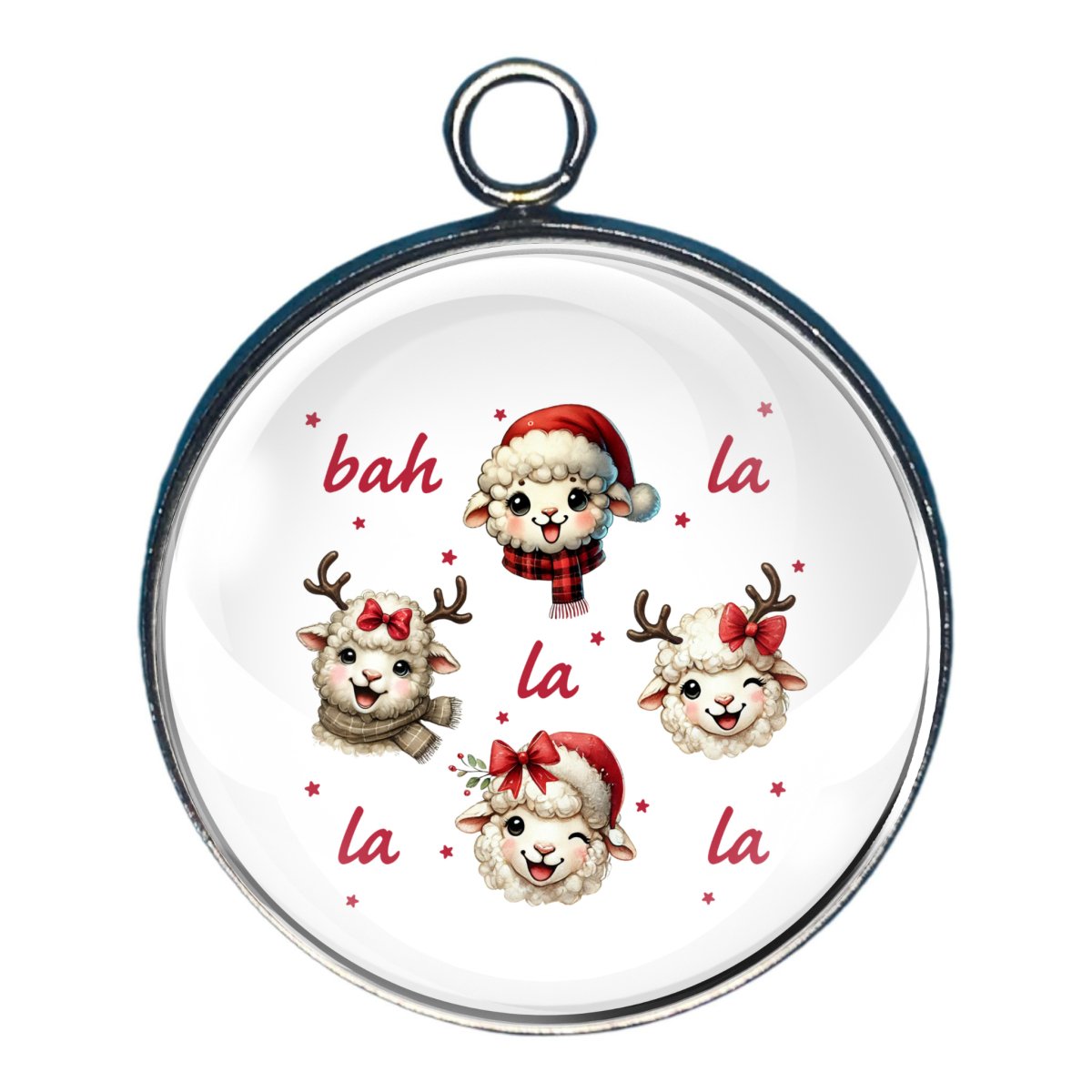 Tis The Season Glass Cabochon Charms