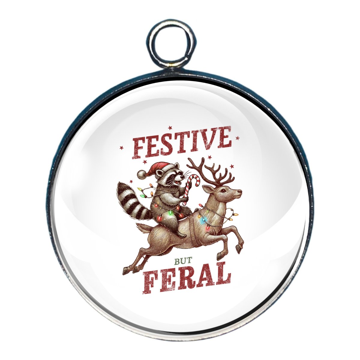 Tis The Season Glass Cabochon Charms